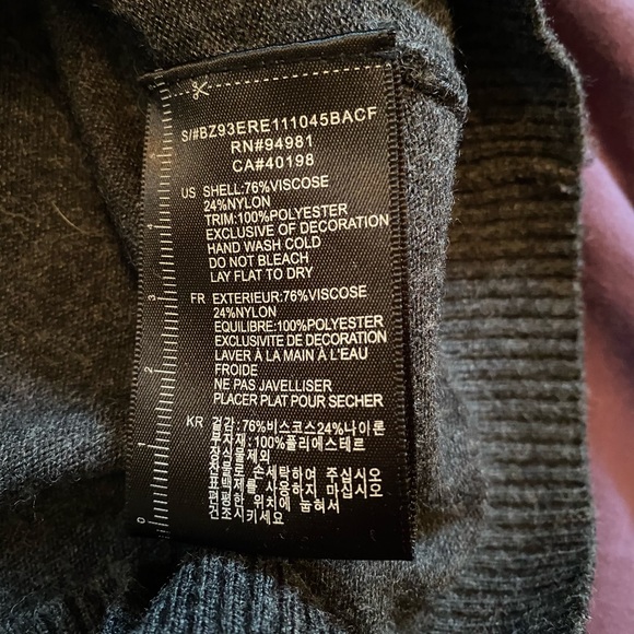 Twelve Heirloom Lace Front Grey Sweater - Picture 2 of 4